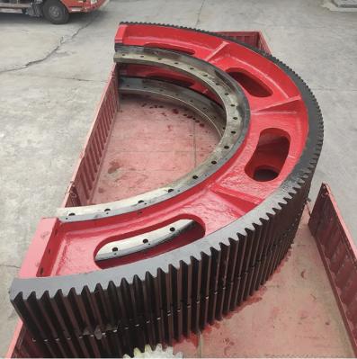 Steel Forged Big Industrial Ring Gear Hardness HRC 45-55 Customized Teeth