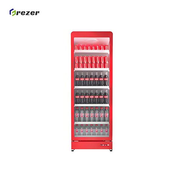 Customized Commercial Beer Display Coolers 620MM 660MM Upright Glass Door Freezer