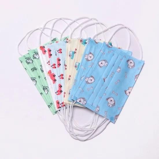 Kids  Medical Disposable Products / Multi Color 3 Ply Protective Face Mask