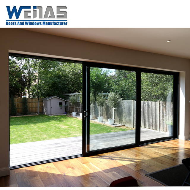 Balcony Or Patio Soundproof Heavy Duty Aluminium Sliding Doors 6063-T5 Material