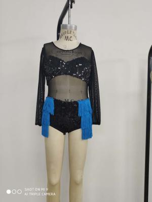 Girls Dancewear Black And Blue Color Stock Supply Type