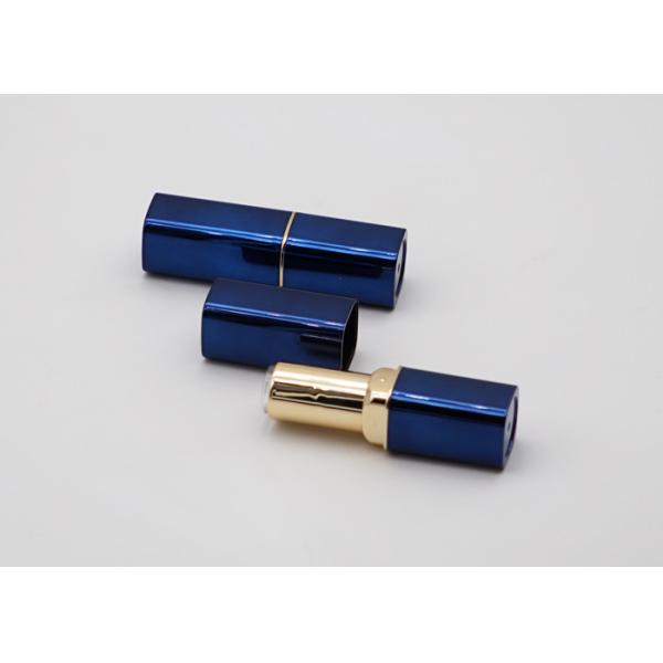 Поверхностное покрытие сияющей голубой пустой трубки губной помады горячее штемпелюя