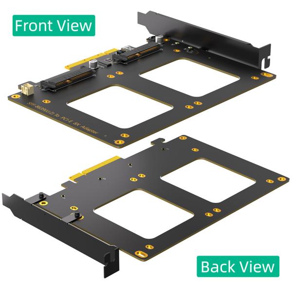 Dual U.2 SSD To PCIe 4.0 X8 Adapter Lightning-Fast Data Transfer
