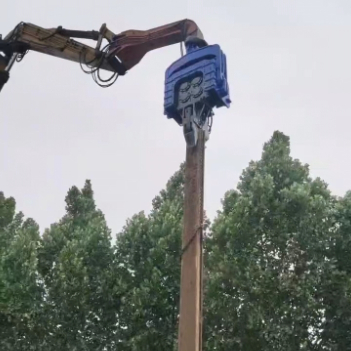 Four Eccentric Pile Driver | High Frequency Vibration Output & Self Lubricating Bearing Low Maintenance For 48–52 Ton Excavators