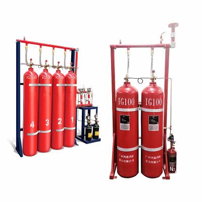 IG100 Intert Gas Fire Suppression System With 80L 90L Capacity And Pipe Network Type