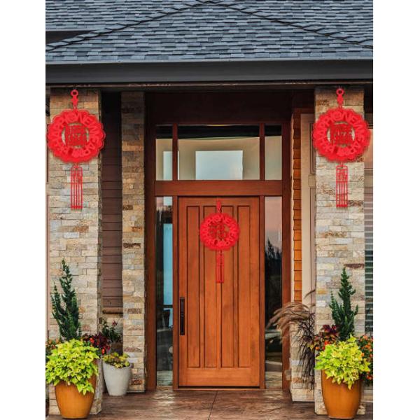 6pcs Felt Holiday Decorations Chinese New Year Lantern