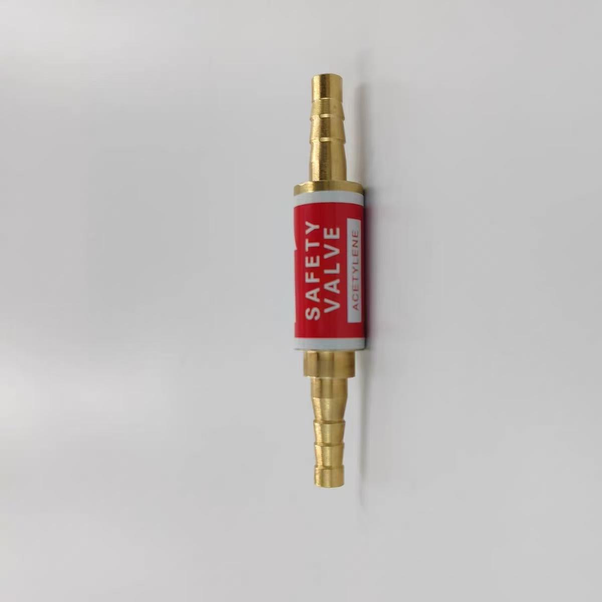 Hose End Flashback Arrestor for Welding Torch , Oxygen & Acetylene Brass Flame Arrester , Safety Flash Back Preventer with Barb Fitting for Oxy-fuel Cutting Welding