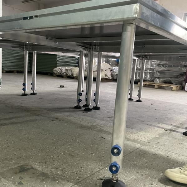 Plataforma de escenario portátil redonda / cuadrada de aluminio desmontable de aleación de vidrio de madera contrachapada
