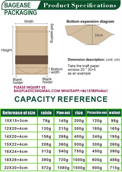 Resealable Food Packaging Stand Up Pouches Dried Fruit Snacks Zip Bags Self-Sealing Bags