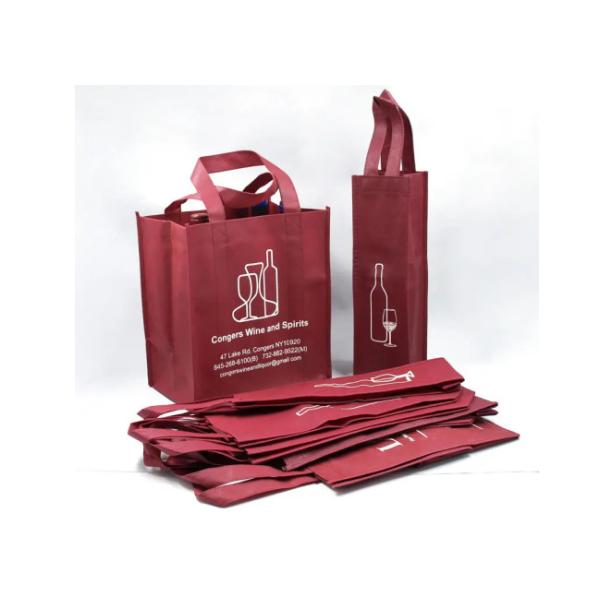 Изготовленная на заказ сумка подарка продвижения, многоразовое не сплетенное вин