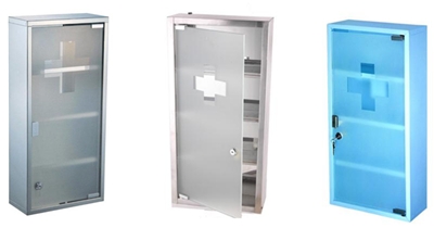 2017 compartment wall Container label Metal layer Stainless Steel Medical box Metal Box/medicine Chest Portable Medication Lock