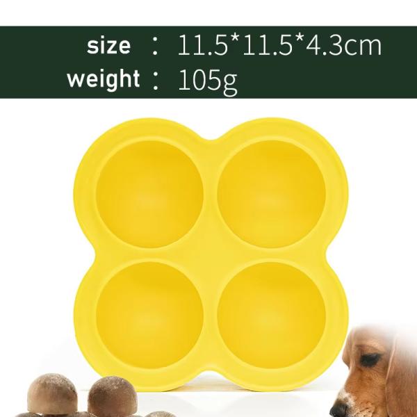 Refillable Slow Feeder Dog Ball Rubber Dog Food Ball Toy Durable