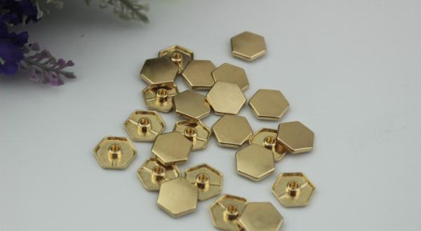 Bags hardware zinc alloy hanging brush anti brass 15 mm six-sided decorative bottom nails with single rivets