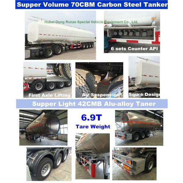 Carbon Steel Fuel Tank Semi Trailer 4 Axle for oil, diesel, gasoline, kerosene 55000 Liters