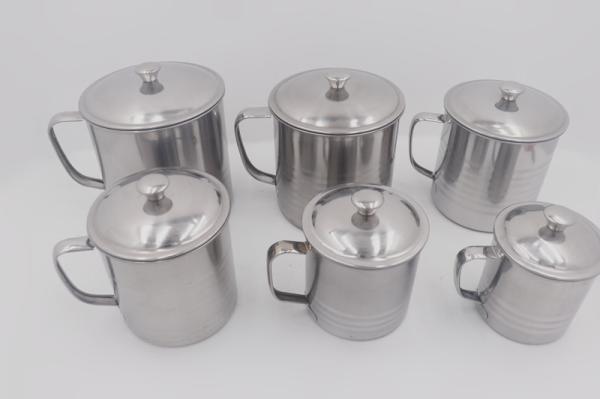 0.217cbm 9cm Drinkware Stainless Steel Water Mug With Rolled Edge