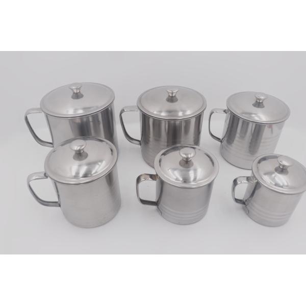 0.217cbm 9cm Drinkware Stainless Steel Water Mug With Rolled Edge