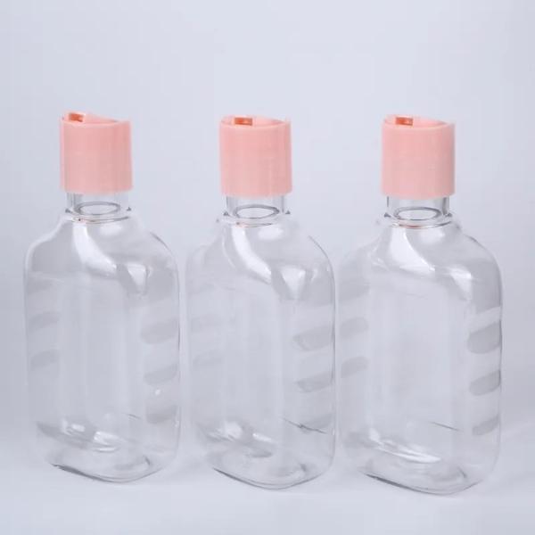 Бутылок лосьона квадрата ЛЮБИМЦА 73*41*145MM 250ML Eco пластмасовые контейнеры прозрачных многоразовые для домашней организации