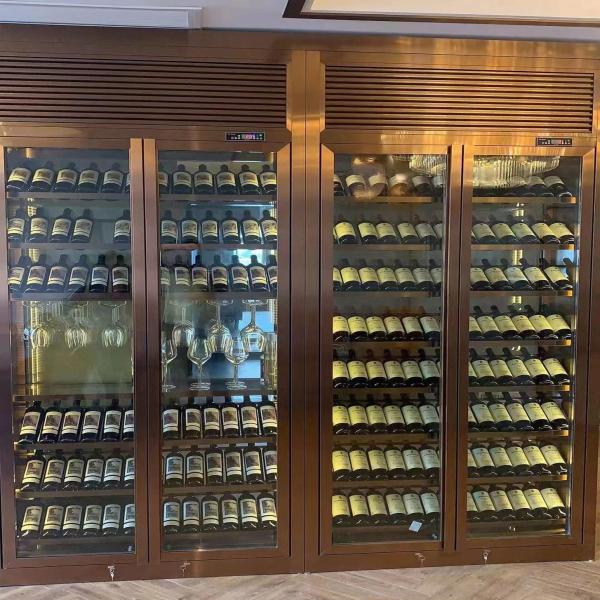 Modern Custom Wine Cabinet Adjustable Temp Electric Wine Cellar Cabinet