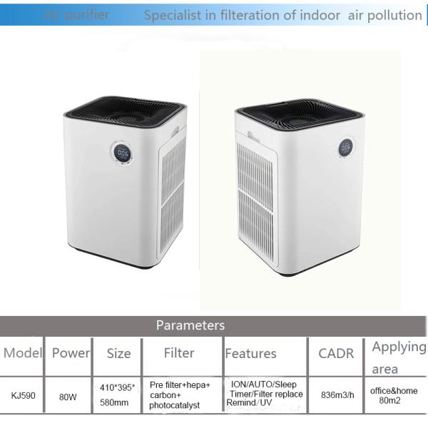 CE ABS Tuya PM2.5 H13 Hepa Electric Air Purifier