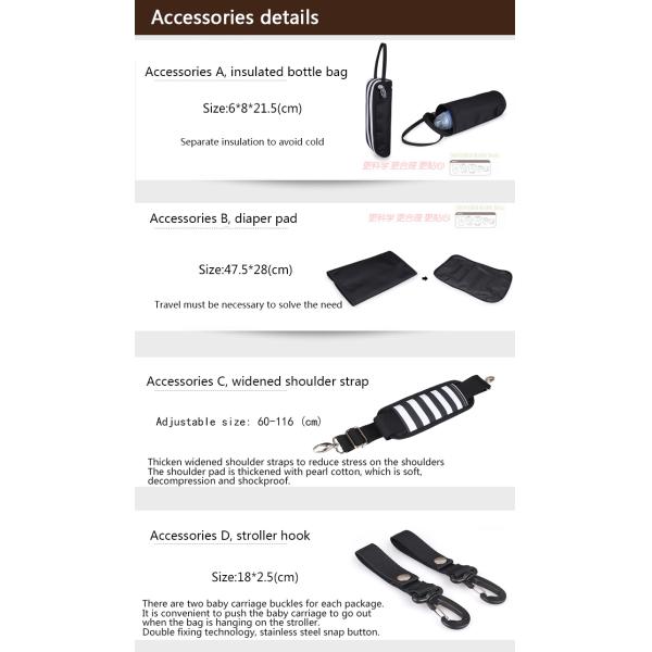 Solid 18L Mommy Diaper Bag Waterproof Shoulder Bags 40*15*30cm