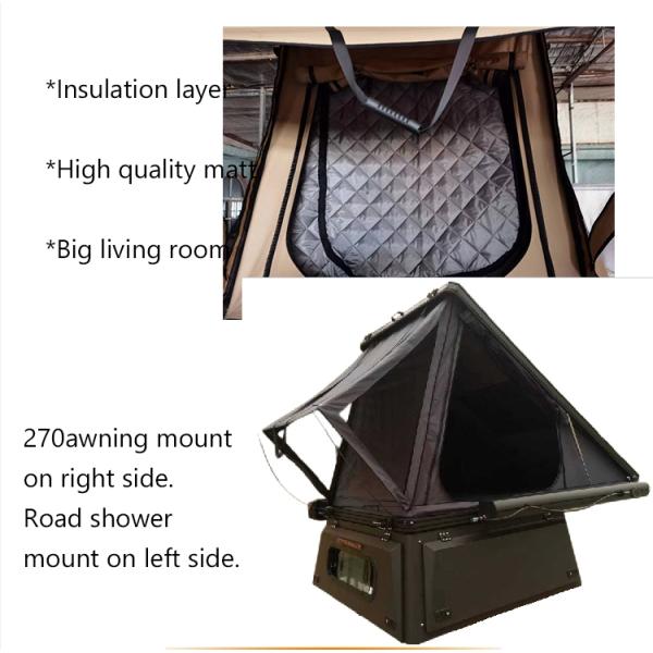 Beach Vacation Design Aluminium Slimline Rooftop Tent with Low Profile 160 Size Made
