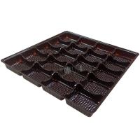 Custom 20 Cavity Plastic Chocolate Packaging Brown Chocolate Plastic Tray Packaging