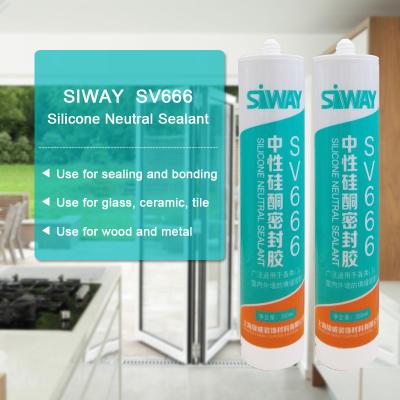 Uv Resistance Neutral Silicone Sealant For Glass 300ml Cartridge Sv-666
