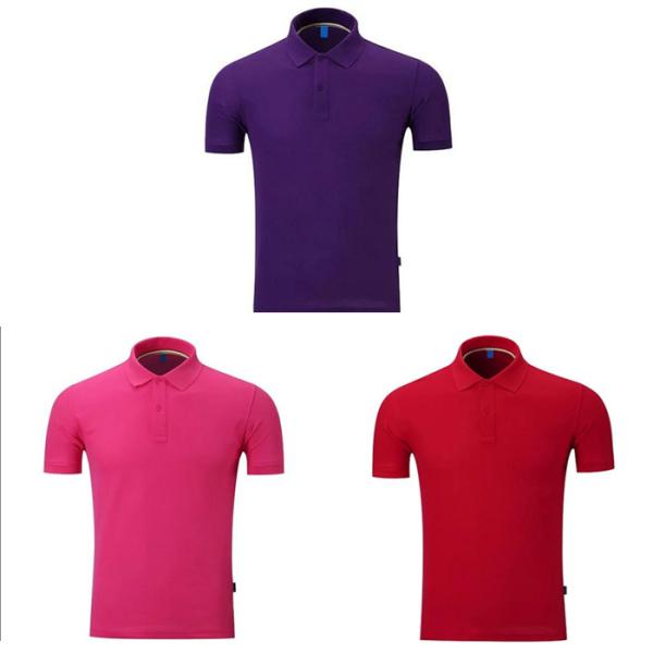 Summer Short Sleeved 65% Cotton Business Work Polo Shirts For Men And Women