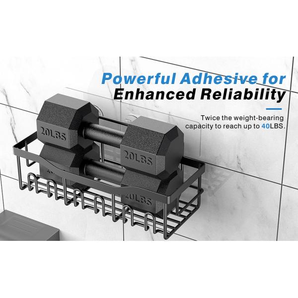 No Drilling Large Capacity Rustproof Stainless Steel Bathroom Organizer Bathroom Shower Shelves for Inside Shower Rack