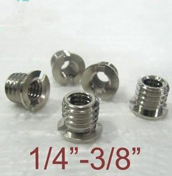 1/4 to 3/8 Convert Screw Metal Silver Adapter For DSLR Camera Quick Release Plate Tripod