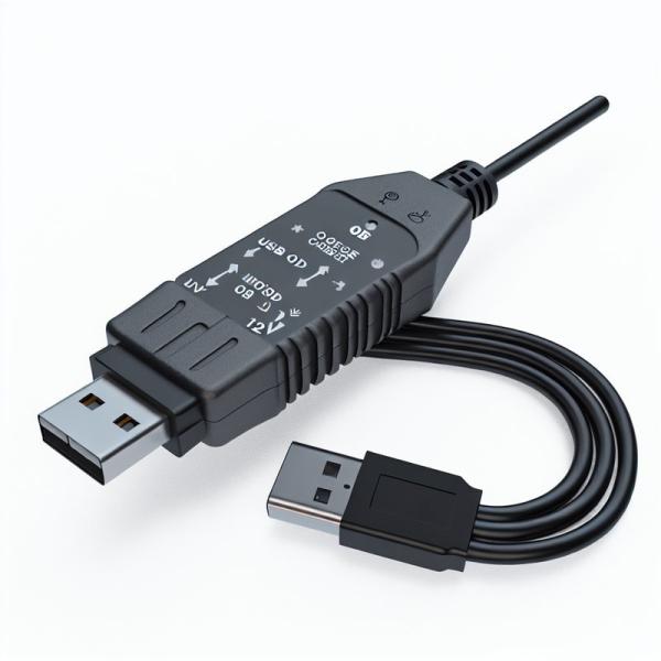USB to OBD Voltage Booster Cable 5V to 12V Step Up Converter for Vehicle Charging Systems with Short Circuit Protection (Input 5V Output 12V)