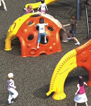 Outdoor Kids Climbing Equipment , Childrens Climbing Equipment With Frames And Climbing Security Fence