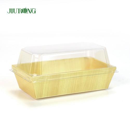 Recycled Biodegradable Food Container Paper Sushi Tray 180mm For Food Shop