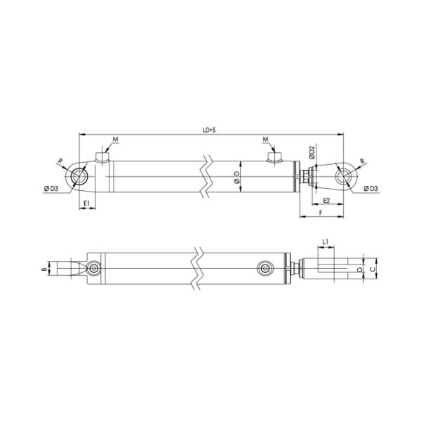 Цилиндр двери пандуса корабля гидравлический