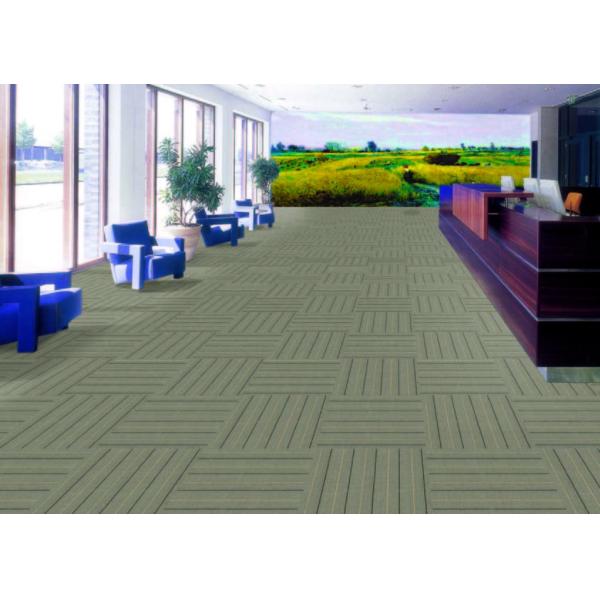 Economics Stripe Industrial Office Carpet Tiles 50cm X 50cm Tile Size