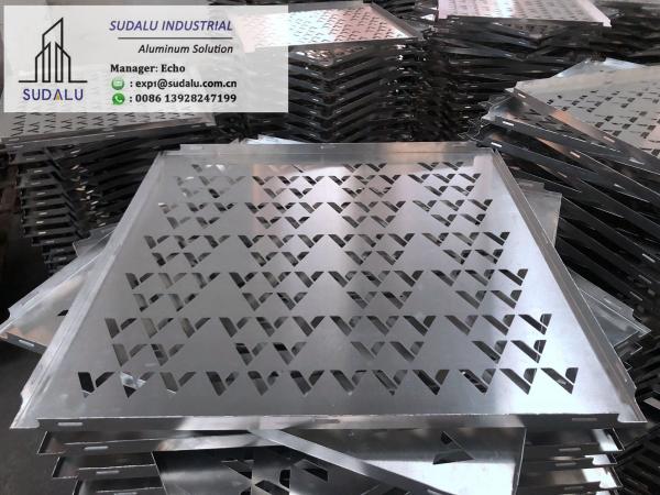 SUDALU Aluminum Perforated Panel Decorative Pattern Aluminum Laser Cutting Panel Sheet