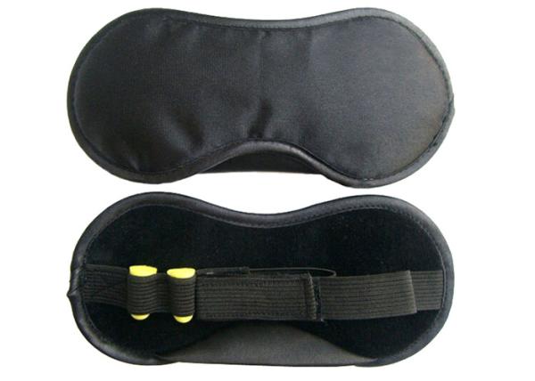 Light Proof Novel Sleep Blindfold Eye Mask Satin And Velvet Material With Earplugs For Travel