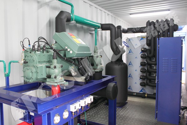 2200 кг Флековый ледокольный аппарат для производства мяса Аммиак Флековый ледокольный завод Пищевые напитки