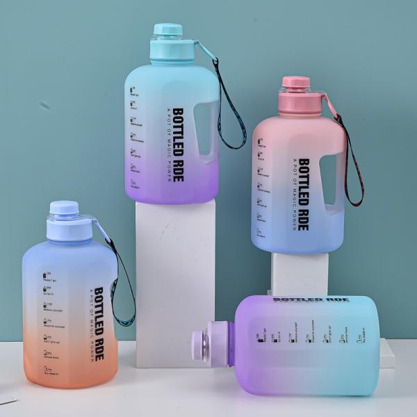 Time Marker Water Drink Reminding Popular Design Sport Plastic Bottle 2liter