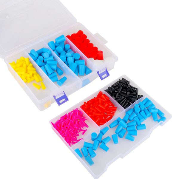 Silicone Rubber Tapered Plug Stoppers 450 PCS for High Temp Powder Coating Masking Perfection