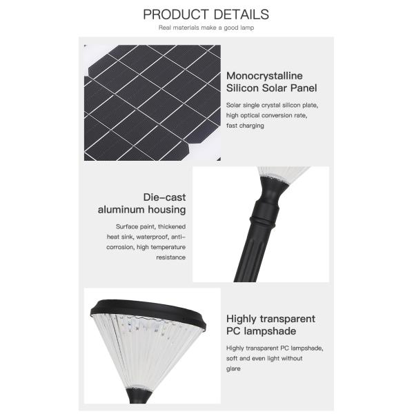 Водоустойчивый свободный связывая проволокой свет на открытом воздухе дорожки солнечный, интегрированная солнечная лампа приведенная 100lm