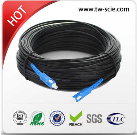 Cabo pendente da boa fibra interna impermeável de FTTH, peso leve interno do cabo pendente da borboleta