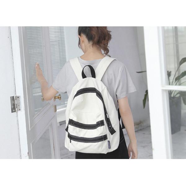 Wholesale Leisure Vintage Teenagers Canvas Sports Backpacks For Student , Lightweight High School Laptop Canvas Rucksack