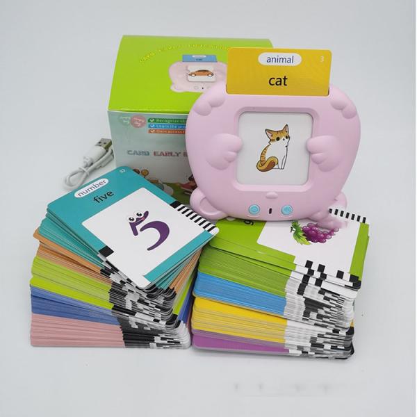 Children's Puzzle Flash Card Machine with Educational Features and Lithium Battery
