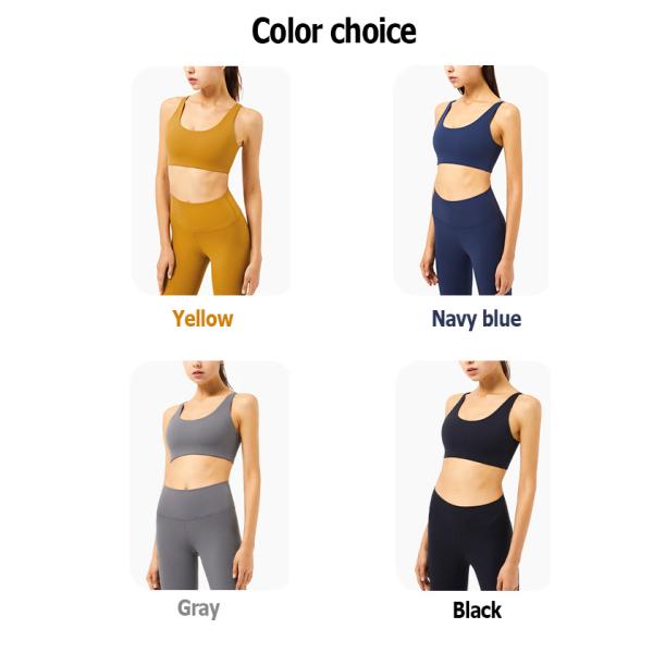 Пряжка Traceless шеи бюстгальтера спорт Breathable женщин йоги широкая собрала