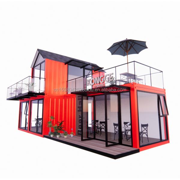 Customized Sloping Roof Steel Structure Villa Wall 50/75/100mm Wave Sandwich Panel Bathroom and 3 Bedroom Container House