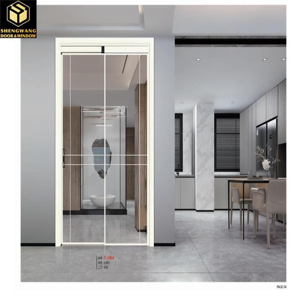 Silver Aluminum Sliding Glass Door Insulated Glass Aluminium Sliding Frame For Thermal Insulation