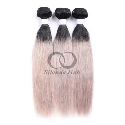 #T1B/Grey Straight Remy Human Hair Bundles Sew In Weave Bundles Brazilian Bundle Deals