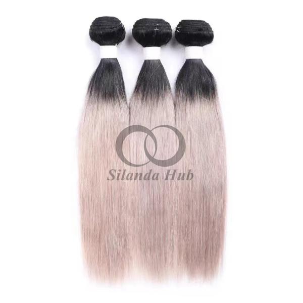 #T1B/Grey Straight Remy Human Hair Bundles Sew In Weave Bundles Brazilian Bundle Deals