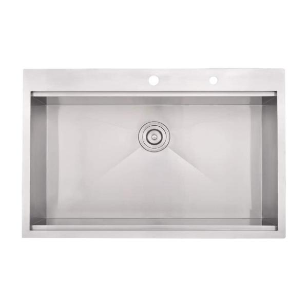 Почищенное щеткой нержавеющее одиночное падение кухонной раковины рабочего места шара в раковине кухни Handmade